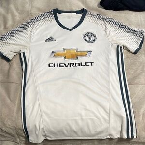 Adidas White and Gray Soccer Jersey with Club Crest